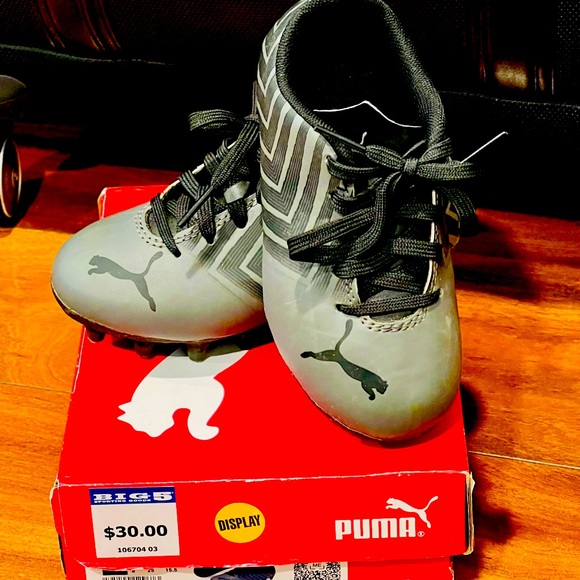 Puma Tacto II FG/AG Youth Soccer Cleats | 9 Unisex | Blk Castlerock | Preowned - Picture 2 of 9